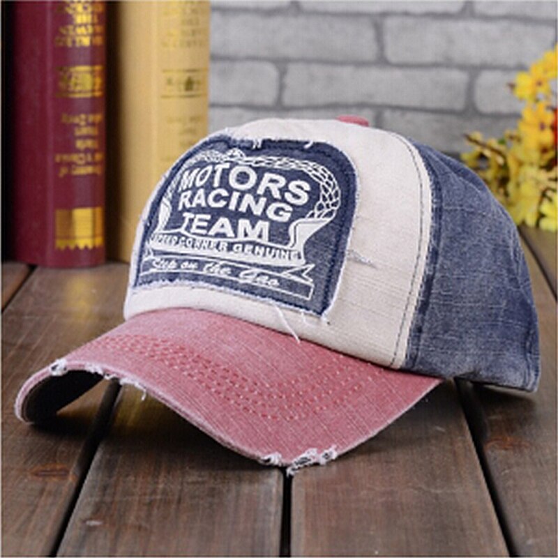 Vilde baseball cap patch brev trykte hip hop caps fire årstider tilgængelige hat udendørs sun hat snapback hatte gorras: Vinrød marineblå