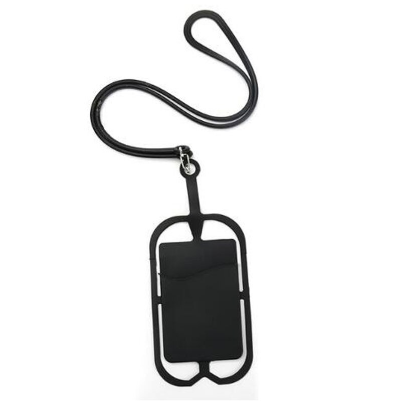 Silicone Del Telefono Mobile della Cordicella Della Cinghia del Collo Della Collana Del Braccialetto di Carta Set di Clip