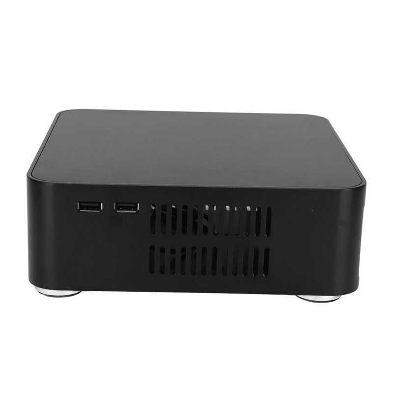 Boîtier HTPC en alliage d'aluminium, pour ordinateur de bureau, maison, hôtel, Mini ITX, Dissipation thermique