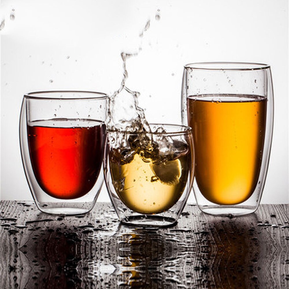 80-600ml glas kaffemuggar tekopp kök bar öl drycker klar matsal mjölk glasvaror isolerad termisk behållare kontorsmugg
