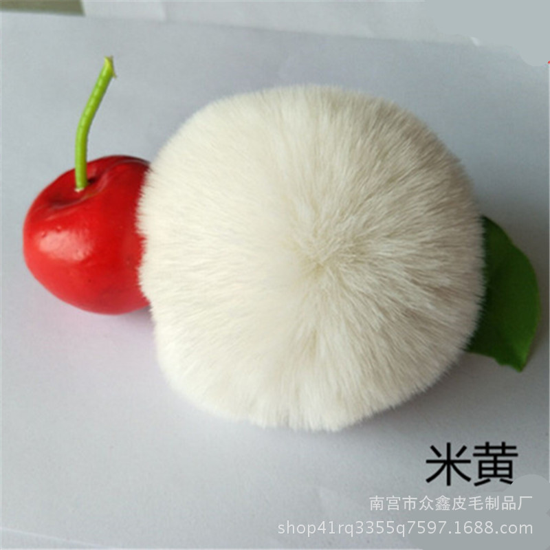 5 Stks/partij 8Cm Pluizige Faux Konijnenbont Bal Pompom Pluche Vrouwen Tas Auto Sieraden Voor Kleding Naaien Stof Accessoires faux Fur: 7