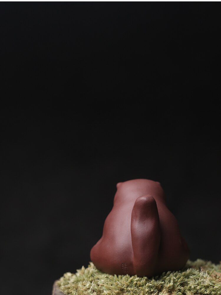 Creativity Purple Clay Tea Pet Cute Cat Tea Play Crafts Kung Fu Tea Set Decoration Home Decoration with Box