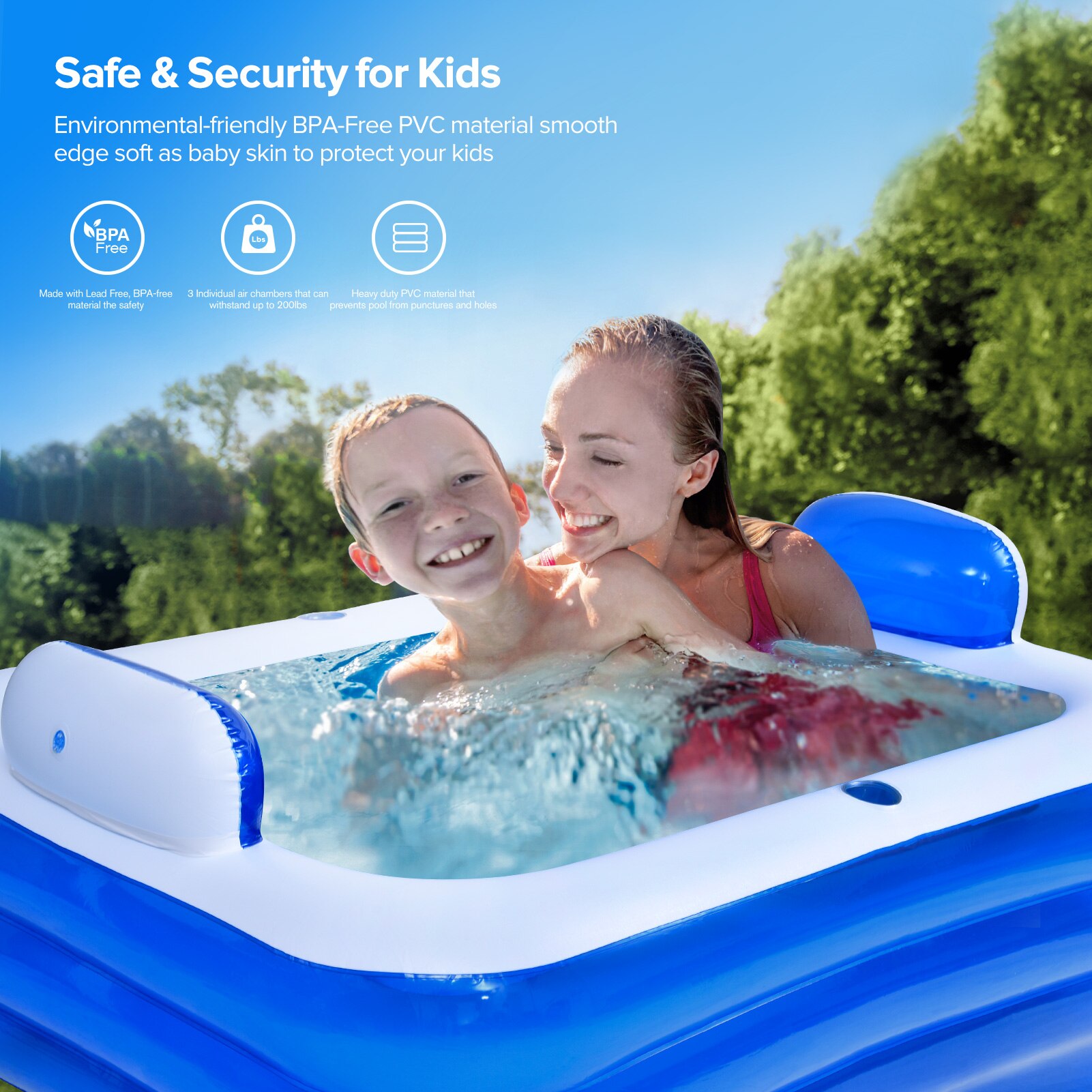 Adult Inflatable Double Bathtub 3 Layers Thickened PVC Swimming Pool Warm Bath Bucket Baby Washing Tub Basin Summer Pool