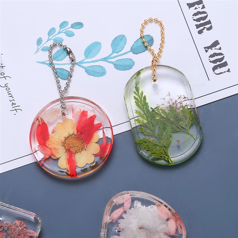 1/6 stuks sleutelhanger hanger siliconen mal set DIY hanger kristal epoxyhars mal ronde rechthoek hangers sieraden maken