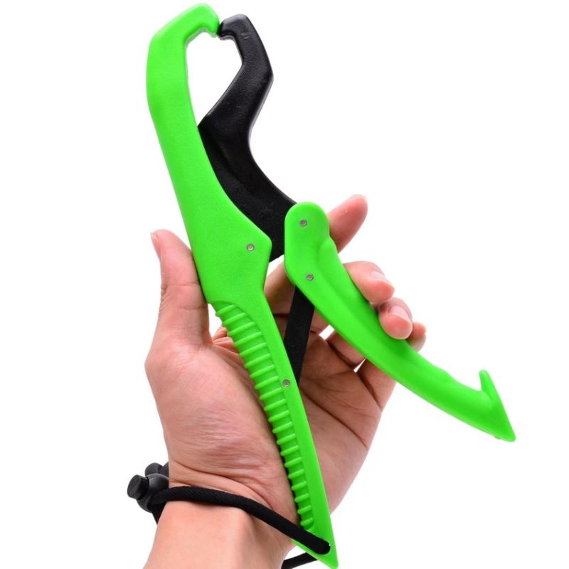 Fish Grabber Plier Controller Fish Grip ABS Grip Tackle Holder Fish Clamp with Adjustable Rope Fishing Tackle Accessories