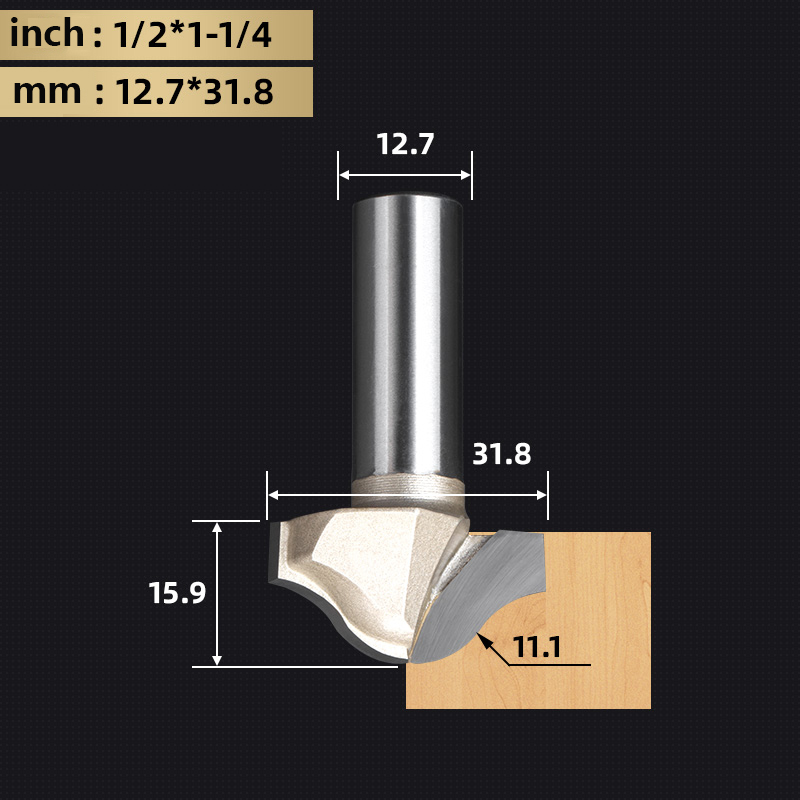 Tideway Round Bottom Clearing Bit Grade Woodworking Cutters CNC Tool Line Type Trimming Milling Cutter For Wood: 10.5mm