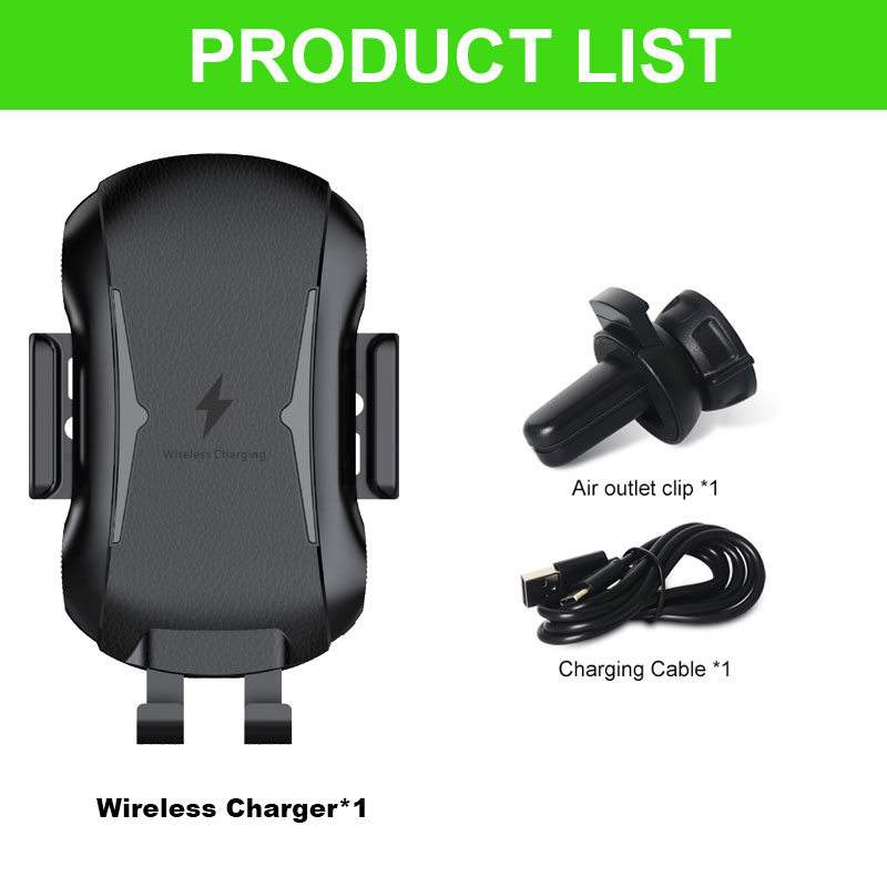 Draadloze Oplader Auto Telefoon Houder Qi Inductie Smart Sensor Fast Charging Stand Mount Voor Samsung S10 Note 10 iPhone 11 pro Max: Only Air Vent
