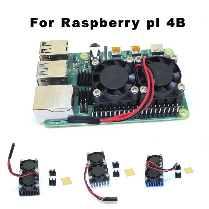 Raspberry  pi 4b dual fan koelsysteemmodule met koellichaam voor raspberry  pi 4b