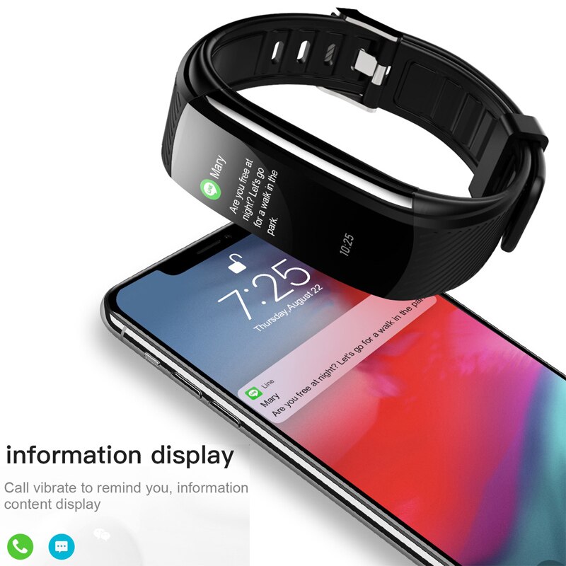 C6S Smart Fitness Bracelet Men Women Heart Rate Monitor Smart Band Fitness Tracker Watch WhatsApp Reminder Smart Bracelet Watch