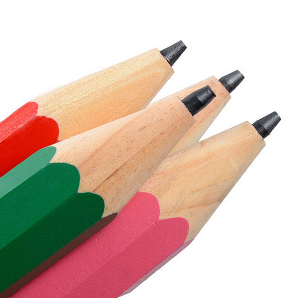 1 stk 35cm fargerikt trehåndverk stor blyant penn merke maleri skole kontorrekvisita student skrivesaker