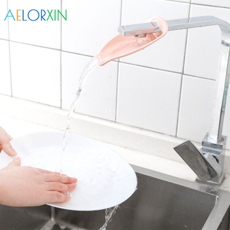 Children&#39;s Guide Sink Hand Faucet Extension Handwashing Tools Extension Of The Water Trough Bathroom Baby Children Accessories