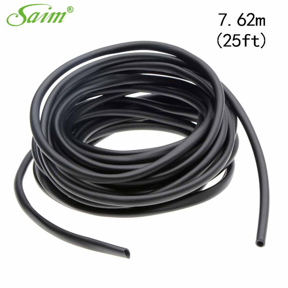 25ft buizen aquarium luchtpomp mineraal zacht plastic zuurstof pomp slang voor luchtbel steen aquarium vijver pomp zuurstofleiding: Zwart