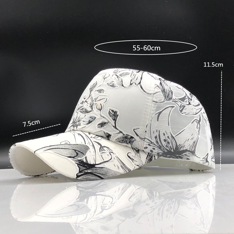 Simpel dame baseball kasket maleri broderi blomst piger snapback hatte kvinde kvinde kasket mesh sommer sol hat