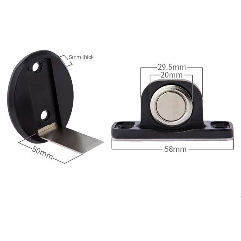 Magnetic Door Holder Stopper Invisible Doorstop Wall Floor Mount Safety Catch Stainless Steel Door Suction Bedroom Supplies