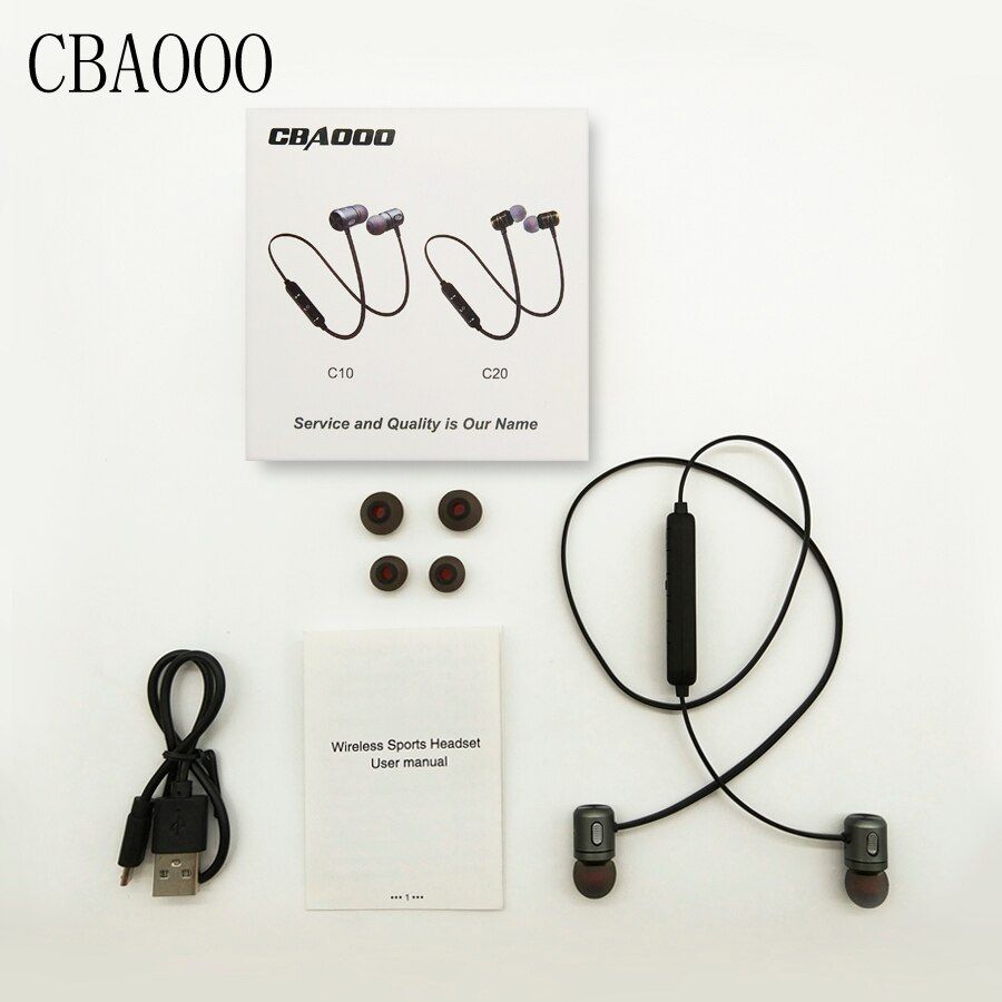 CBAOOO Bluetooth Wireless Earphone Bluetooth headset Sports In Ear Magnetic Wireless Earbuds Earpiece With Mic For Mobile Phone