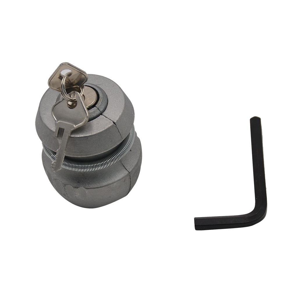 Silver Alloy Coupling Lock Tow Ball Lock Caravan Lock
