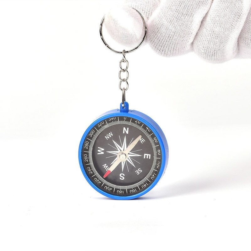 4.6cm Camping Plastic Compass Hiking Navigation Premium Outdoor Sports Hiking Pointer Pointing Guider Keychain 1PCS