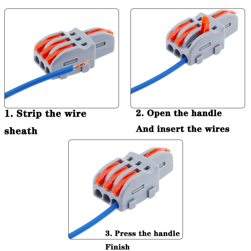 1 in multiple out Quick Wiring Connector Universal Splitter wiring cable Push-in Can Combined Butt Home Terminal Block SPL 222