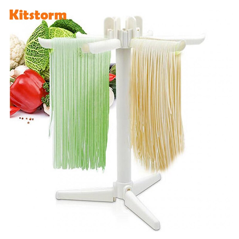 Sammenklappelig plast pasta tørrestativ bøjle spaghetti tørretumbler stativ tilbehør til nudelmaskine maker