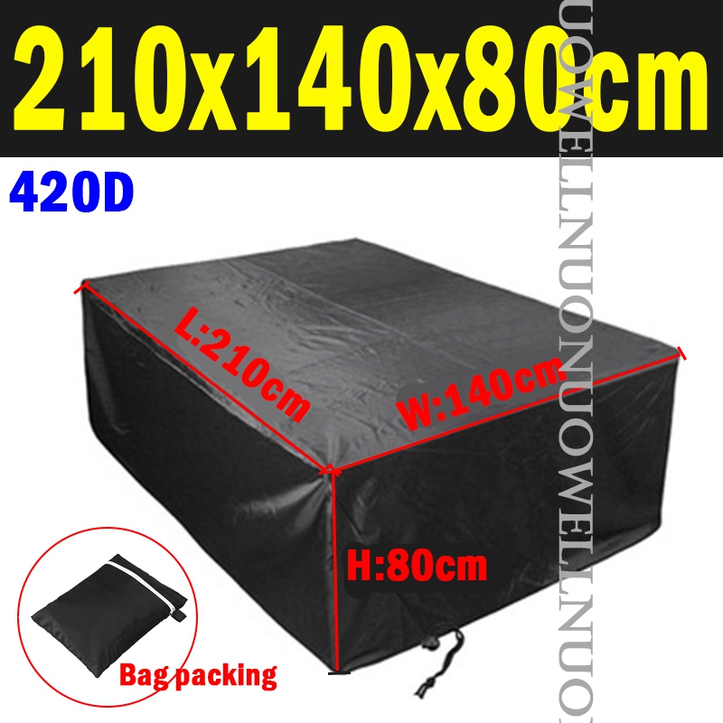 420D Oxford Fabric Furniture Covers Anti-UV Outdoor Sofa Table Chair Dust Proof Cover Garden Patio Waterproof Furniture Cover