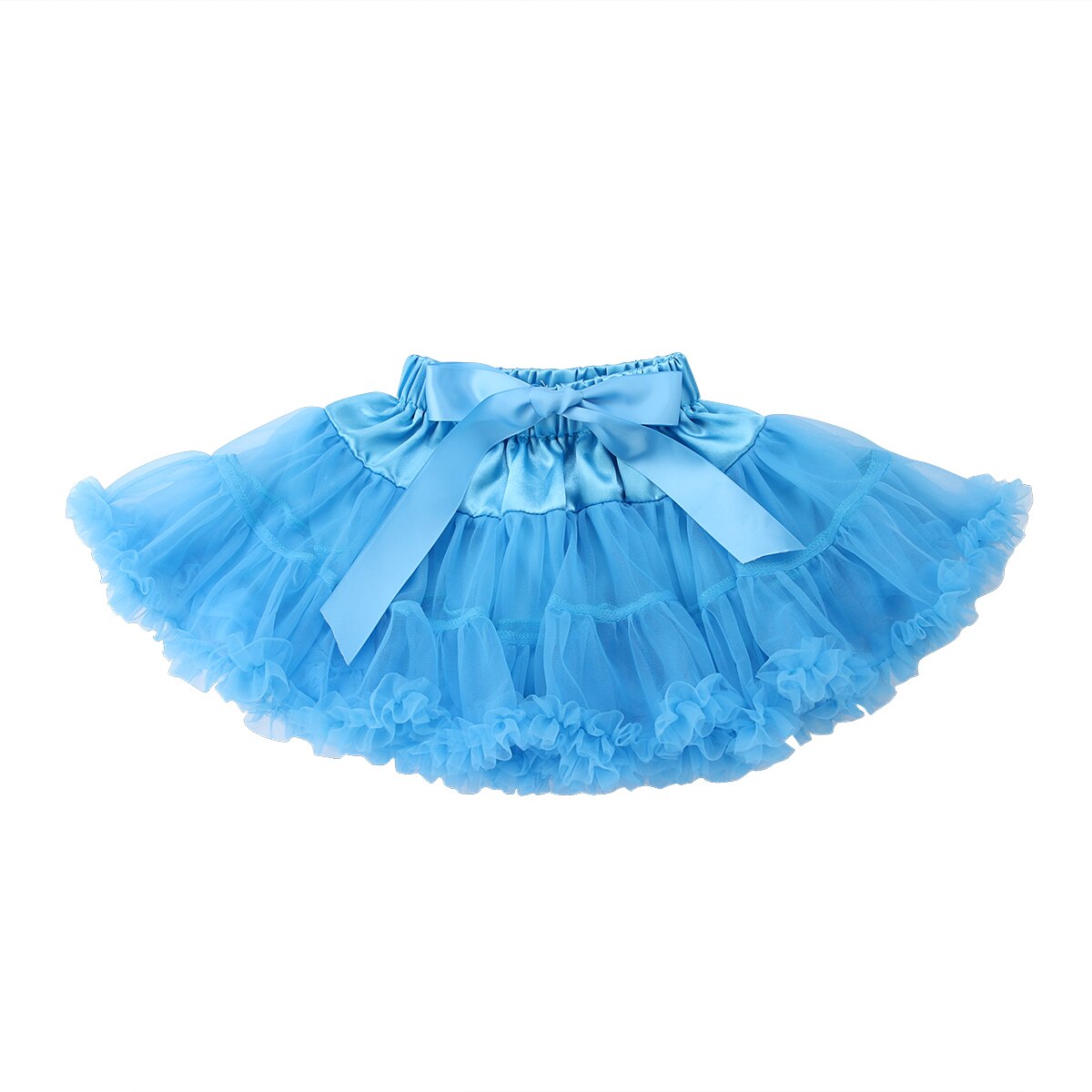 Meninas da criança Do Bebê Crianças Tutu Saia Festa De Dança Ballet Fluffy Camadas Rendas Princesa Bonito Saias: Azul