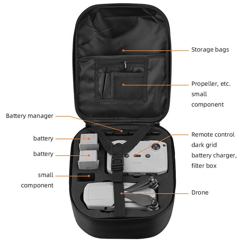 Mochila para DJI Mavic Air 2, bolsa de transporte de carcasa dura, mochila, funda impermeable, mochilas antigolpes