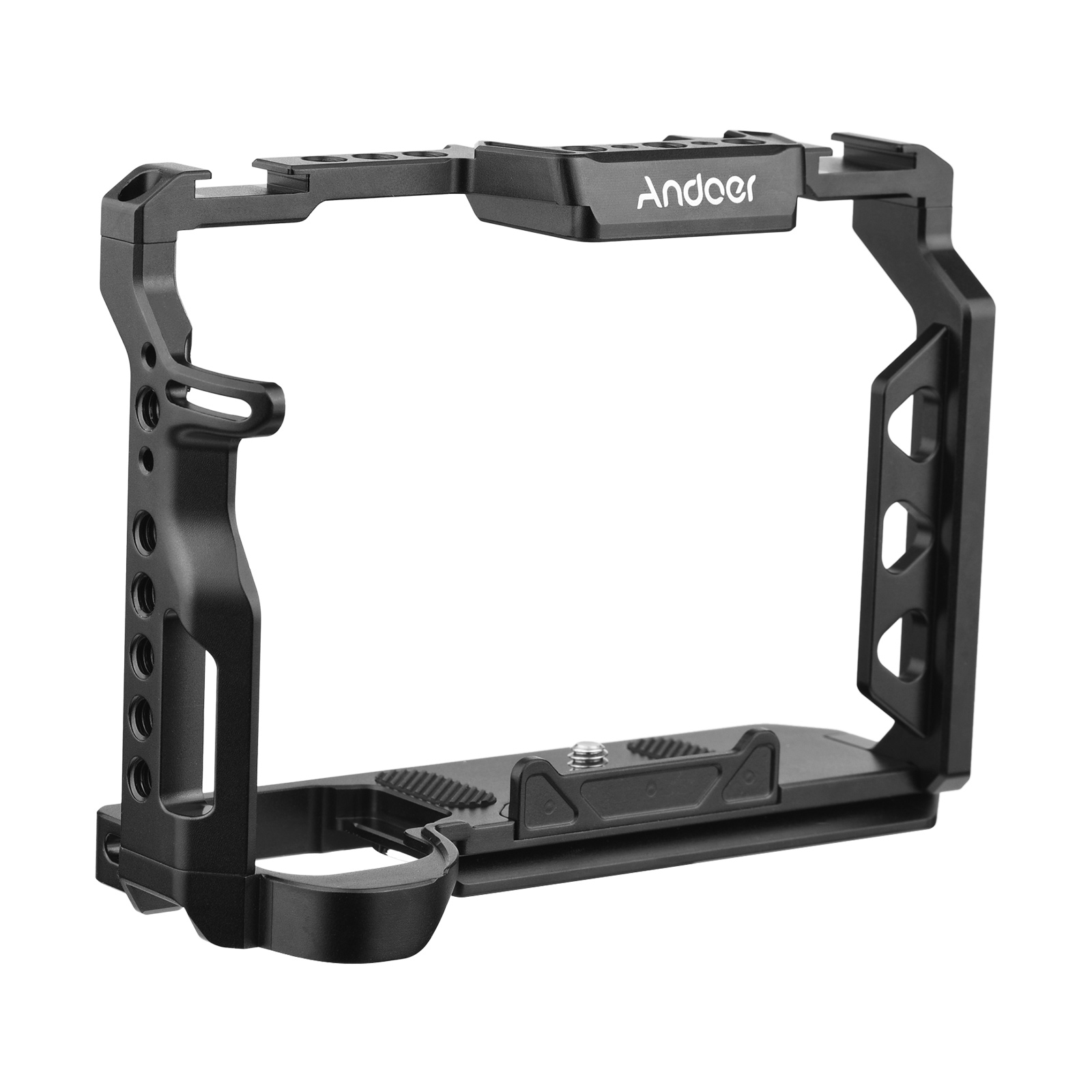 Andoer Aluminium Camera Kooi Met 1/4 Inch Schroeven Gaten Koud Schoen Mounts Vervanging Voor Sony A7 Iv