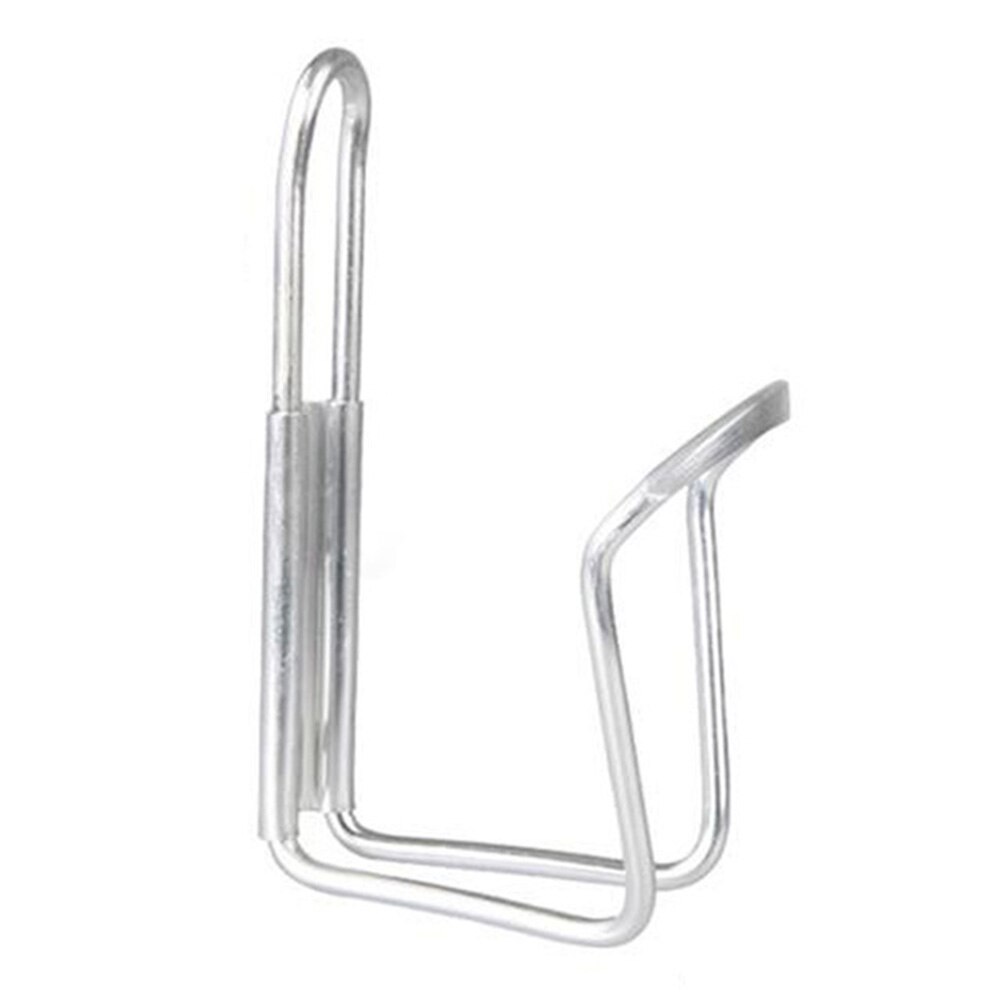 Bicicleta garrafa de água titular liga mountain bike garrafa gaiola suporte suporte copo de água rack ciclismo acessórios da bicicleta: Silver no screws