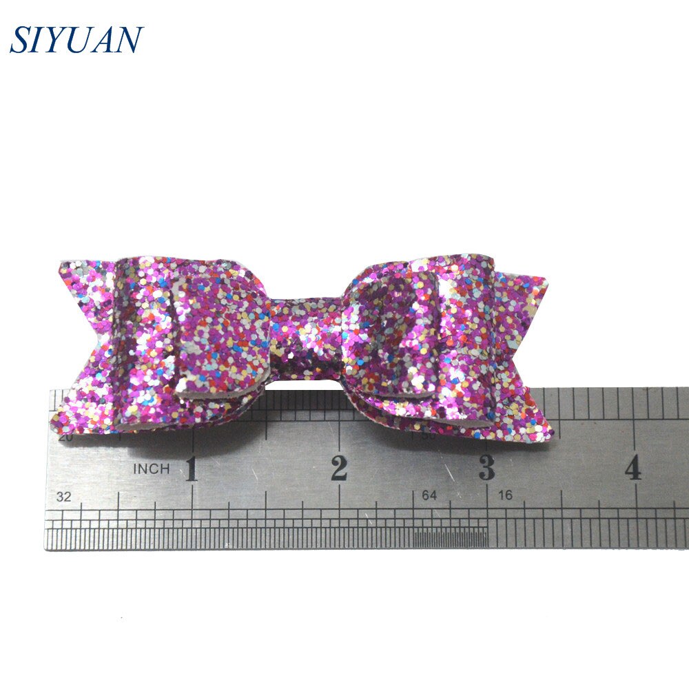 Lot de 50 épingles à cheveux en cuir pailleté brodé à 3- couches de 3.5*1.2 cm pour mère et enfant, accessoires pour cheveux de fille, hdj 120