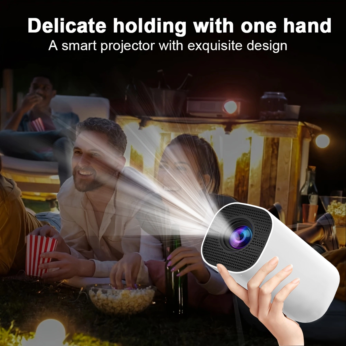 HY300 Projector Pro Supports 1080P 4k WiFi6 Wireless Suitable for Mobile Phones Notebooks Home Theater Projectors