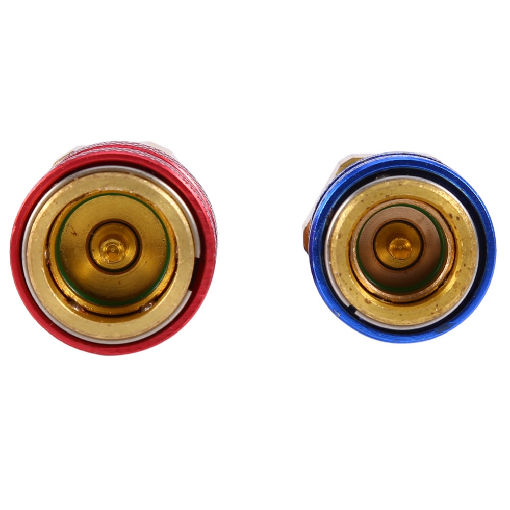 1 Paar Freon R134A H/L Auto Snelkoppeling Connector Messing Adapters Airconditioning Koelmiddel Verstelbare Ac Spruitstuk gauge