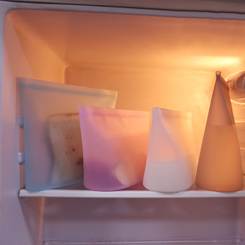 3 stücke Küche Kühlschrank Snack Lager Kasten Suppe Milch Leck Beweis Container Aufstehen Frische Tasche wiederverwendbar Silikon Lebensmittel Lagerung Kasten Taschen