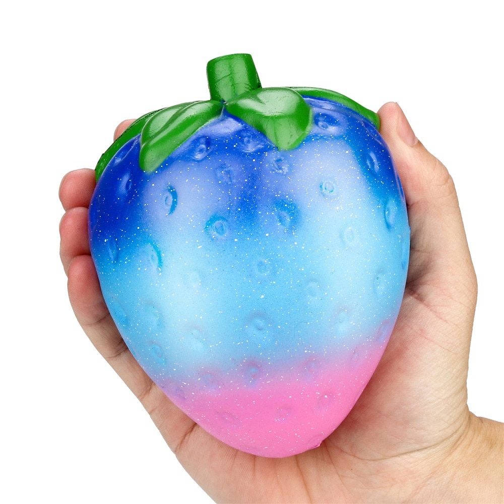 Fidget Toys 13cm Jumbo Galaxy Strawberry Scented Squishy Charm Slow Rising Stress Reliever Toy Colorful strawberries Squeeze Toy