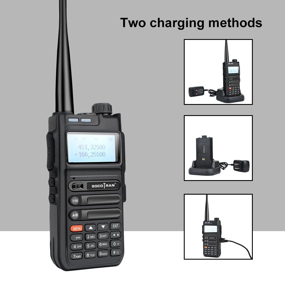 Scanner de fréquence VHF UHF, socotron UV5F PLUS double bande 5W, walkie-talkie Radio