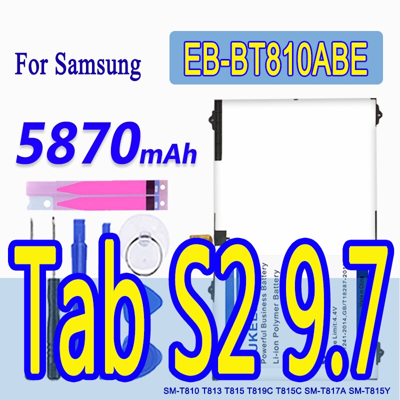 Gukeedianzi EB-BT810ABE 6650 Mah Tablet Batterij Voor Samsung Galaxy Tab S2 9.7 "SM-T810 T810 T815 Vervangende Batterij