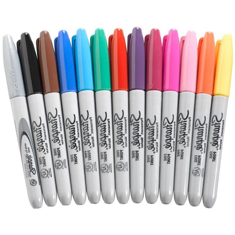 8/12/24 Pcs Set Sanford Sharpie Olie Marker Pennen Gekleurde Markers Art Pen Permanente Kleur Marker Pen Kantoorbenodigdheden 1Mm Nib