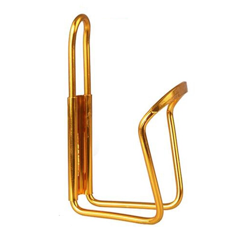 Aluminiumlegering cykel vattenflaskhållare mountainbike flaska kan burfäste cykling dryck vatten kopp rack cykeltillbehör: Guld-
