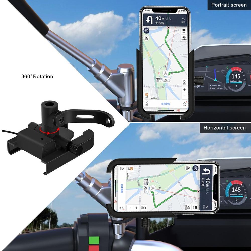 Soporte de teléfono móvil para motocicleta batería coche eléctrico para llevar a prueba de golpes soporte de teléfono móvil de navegación fija