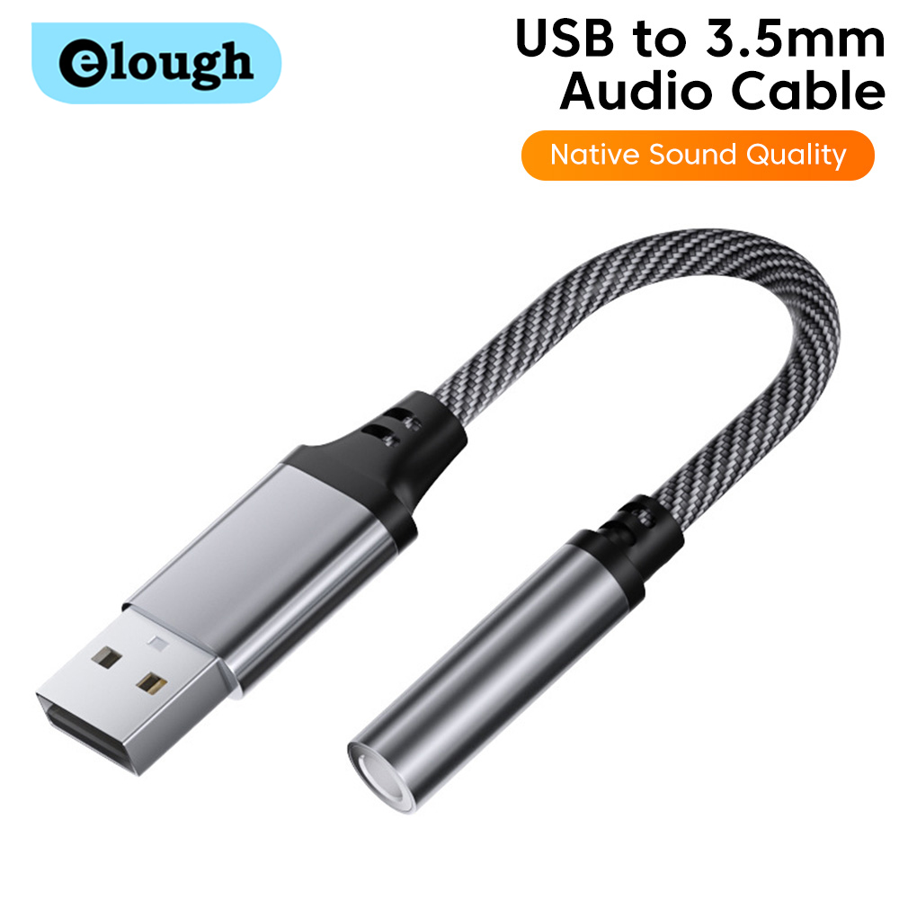 Elough USB A a 3,5mm Aux adaptador USB 3 5 Jack Cable de Audio auricular Cable convertidor para Huwei Honor Xiaomi OPPO