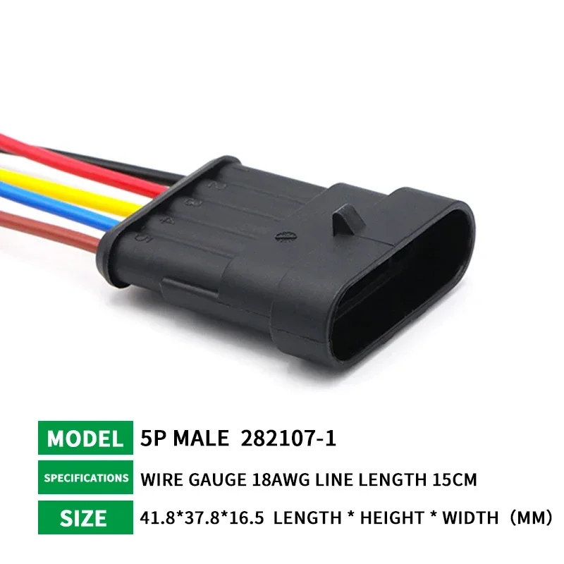 1/2/3/4/5/6 Pin HID Serie Waterdichte Auto Vrachtwagen Connector 15 CM 18AWG Kabel Bedrading Kit 5/20/100 Sets met Plug