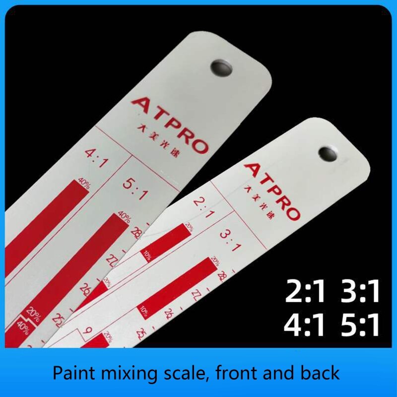 Stainless Steel Paint Stick Car Paint Proportional Measuring Scale Solvent Resistant Painting Mixing Tool Ruler Durable