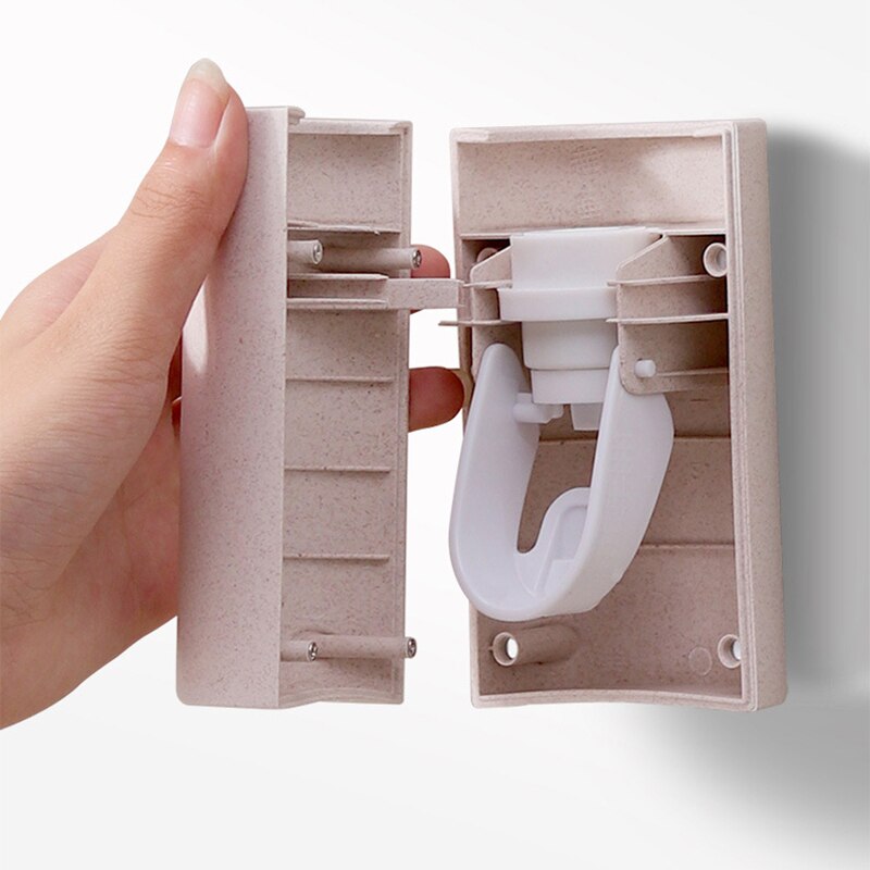 Auto Automatic Toothpaste Dispenser Wheat Straw Squeezer Bathroom Wall Mount for Toothpaste Dispenser Stand Gadget