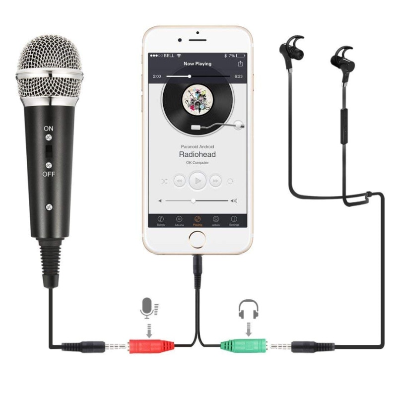 Lefon Microphone Recording Condenser For Computer Android Phone PC Microphone Stand For Podcast Karaoke 3.5 mm Jack