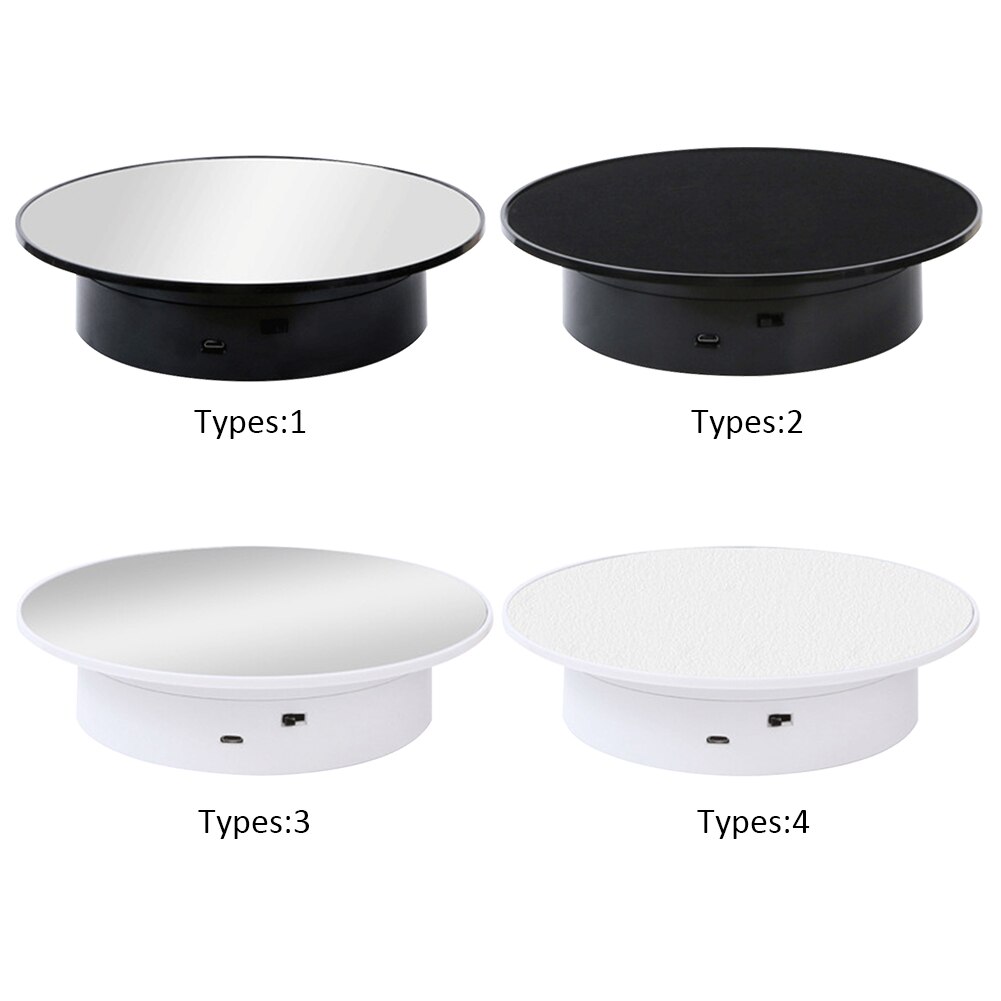 USB Rechargeable Collectible Product Motorized Photography ABS Turntable Multifunction Props Rotating Display Stand For Jewelry