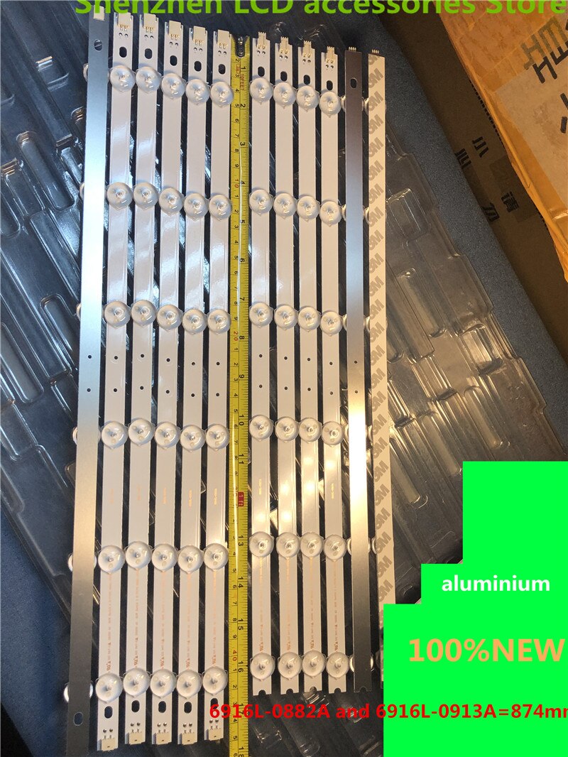 Tira de retroiluminación de 12 unid/lote para TV LG 42LM3400 LC420DUN (SE) (R2) 6916L-0913A 100%