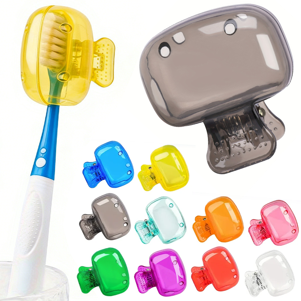 Newest Toothbrush Storage Clip Household Travel Portable Anti-dust Toothbrush Head Protector Multiple Functions Travel Organizer