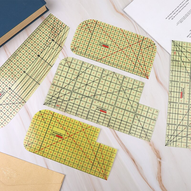 5 Styles Heat Resistant Ruler Household Ironing Tool Ironing Ruler Patchwork Tailor Ruler Sewing Supplies Measuring Tool