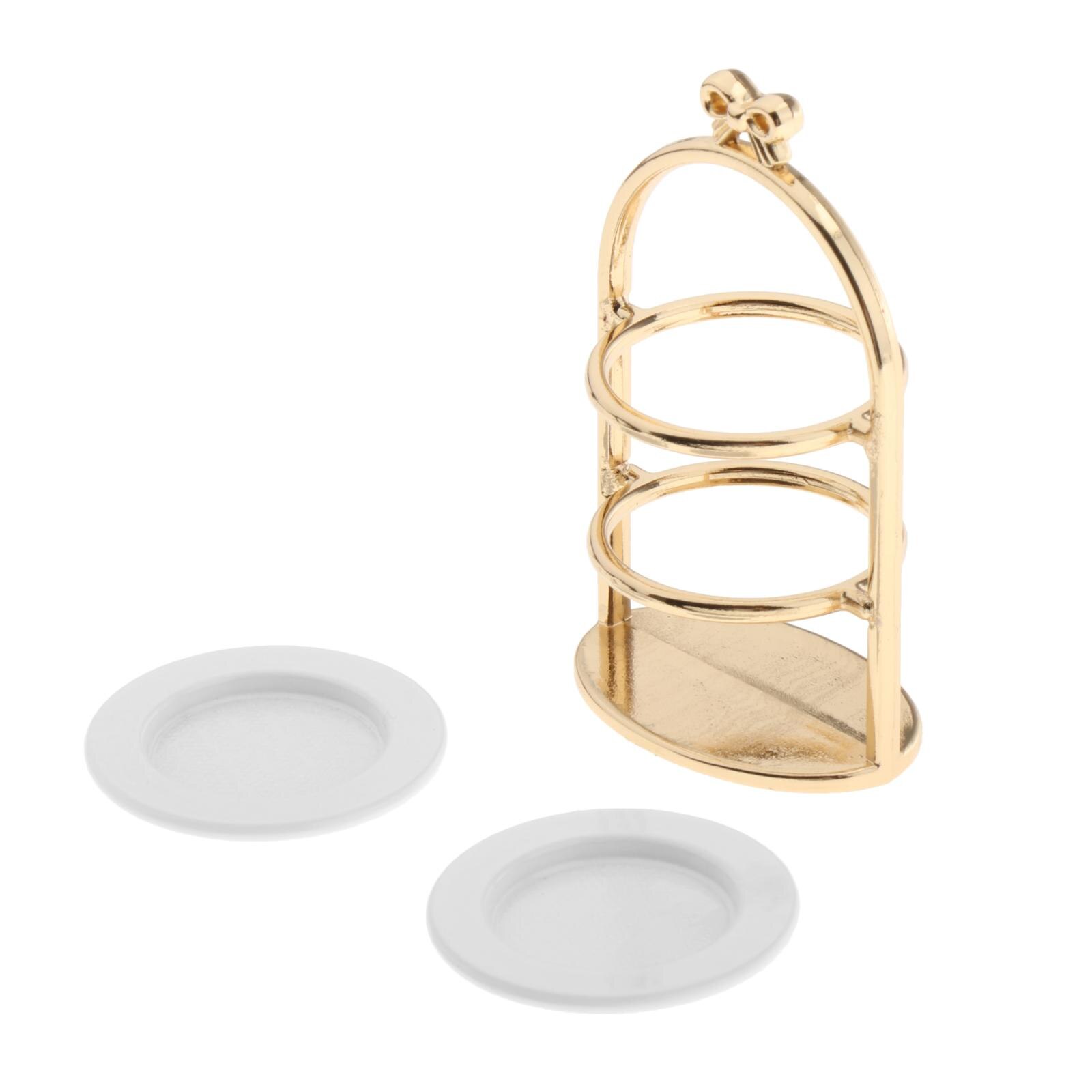 1pc 1/12 Dollhouse Miniature Accessories Mini Dessert Rack Simulation Furniture Cake Stand Model Toys Decor Doll House Accs