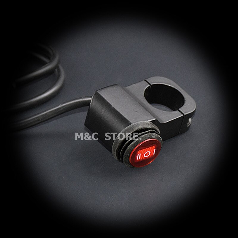 7/8 &#39;&#39;22mm Wasserdichte Motorrad Lenker Scheinwerfer Nebel Licht AUF-WEG-AUF Geschmack Schalter 12V 16A schwarz &Ampere; Chrom: Schwarz