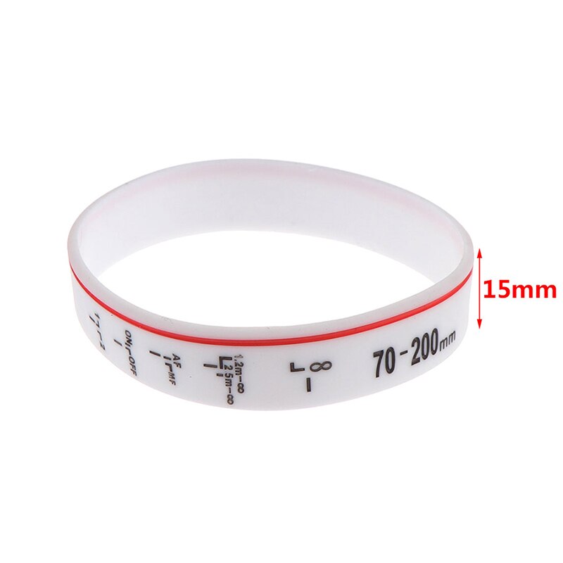 Camera Lens Wristband Photographer Band Bracelet Lens Zoom for Camera Silicone Size:202mm*15mm*2mm